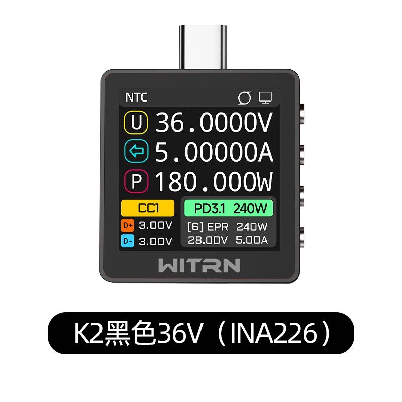Usb Ammeter Tester - WITRN K2 INA226 Testeur USB de