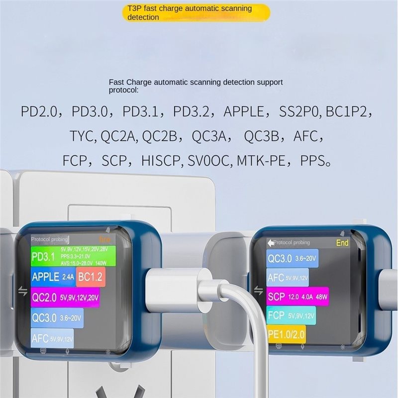 Usb Ammeter Tester - TKOH-T3P Testeur de puissance USB à