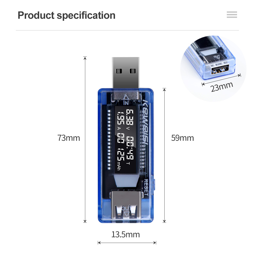 Testeur de tension 8 en 1 QC2. - Usb Ammeter Tester avis et prix